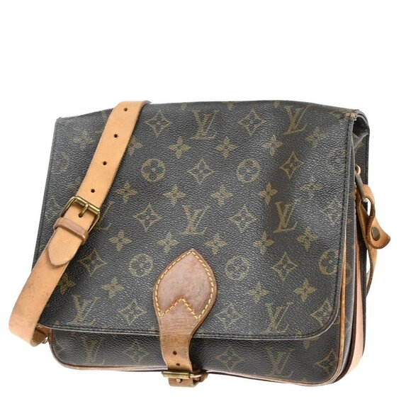 LOUIS VUITTON Cartouchiere GM Shoulder Bag Monogram Leather Brown - Picture 1 of 15